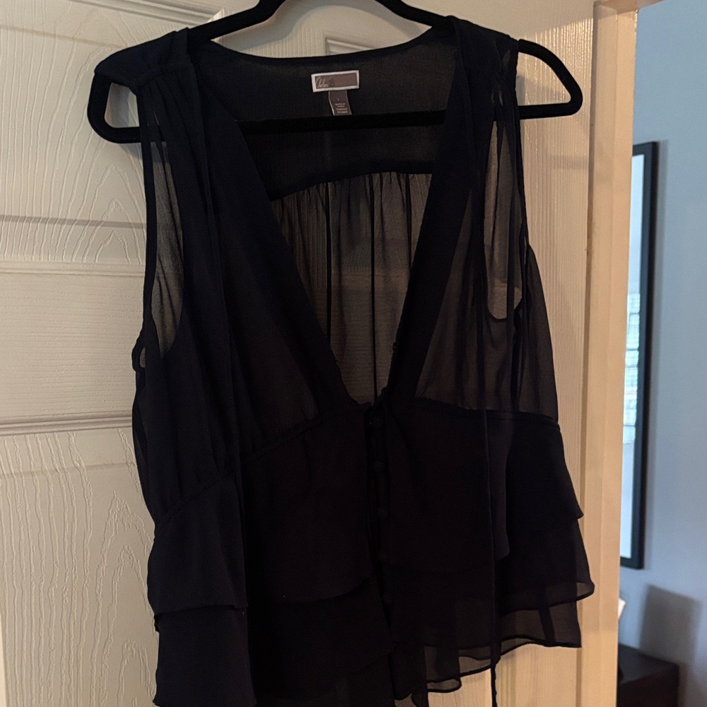 Elegant Navy Sleeveless Top